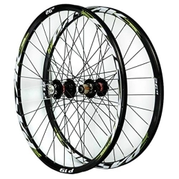 ZFF Spares 26 / 27.5 / 29inch MTB Wheelset Disc Brake Mountain Bike Front And Rear Wheel Sealed Bearing Double Wall Quick Release 7 8 9 10 11 Speed (Color : Green, Size : 29in)