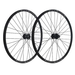 ZFF Spares 26 27.5 29inch MTB Wheelset Disc Brake Quick Release Mountain Bike Wheel Aluminum Alloy Double Wall Rim 8 / 9 / 10 / 11 / 12 Speed Cassette 32 Holes Front And Rear Wheels (Color : Svart, Size : 26'')