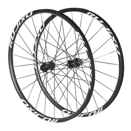 ZFF Spares 26 / 27.5 / 29inch MTB Wheelset Thru Axle Mountain Bike Wheel Aluminum Alloy Double Wall Rim Six Holes Disc Brakes Front And Rear Wheels 8 / 9 / 10 / 11 Speed Cassette 24Holes (Color : Svart, Size : 27.5'')
