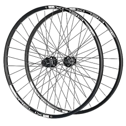ZFF Spares 26 27.5 29inch MTB Wheelset Ultralight Aluminum Alloy Double Wall Rim Mountain Bike Wheel Disc Brake Quick Release 8 / 9 / 10 / 11speed Cassette 32 Holes (Color : Svart, Size : 26'')