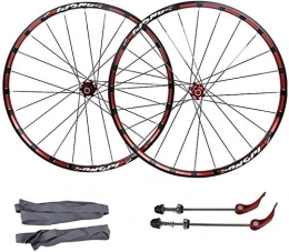 MGE Spares 26" 27.5" Bicycle front rear wheels for Mountain Bike, MTB Bike Wheel Set 7 bearing 24H Alloy drum Disc brake 7 8 9 10 11 Speed Bike wheelset (Color : Red, Size : 27.5inch)