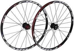 MGE Spares 26 27.5 In Mountain Bike Wheelset Bicycle Wheel MTB Double Layer Rim 7 Sealed Bearing 11 Speed Cassette Hub Disc Brake QR 24 Holes Bike Wheel (Color : Black, Size : 27.5inch)