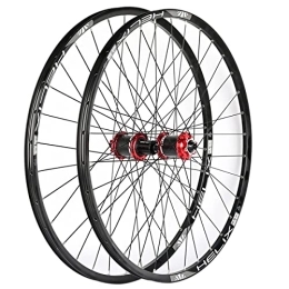 ITOSUI Mountain Bike Wheel 26" 27.5 Inch 29er MTB Bike Wheelset Mountain Bicycle Wheel Set Aluminum Alloy With QR Disc Brake Presta Valve Fits 8 9 10 11 Speed (Color : Red, Size : 27.5INCH)
