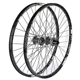 KANGXYSQ Spares 26" 27.5 Inch 29er MTB Bike Wheelset Mountain Bicycle Wheel Set Aluminum Alloy With QR Disc Brake Presta Valve Fits 8 9 10 11 Speed (Color : Titanium, Size : 27.5INCH)