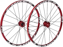 Auoiuoy Mountain Bike Wheel 26 / 27.5 Inch Mountain Bike Wheelset Aluminum Alloy Double Wall Bicycle Wheel MTB Rim Quick Release Disc Brake 24H 7-11 Speed 27.5 Inch(Size:27.5inch, Color:Red)