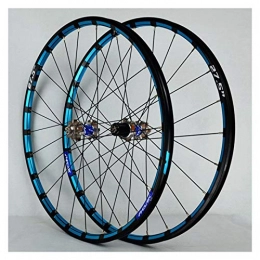 CHICTI Spares 26" / 27.5" Inch Mountain Bike Wheelset Bicycle Disc Brake 7-12 Speed Palin Bearing Quick Release with Straight Pull Hub 24 Holes (Color : B, Size : 27.5in)