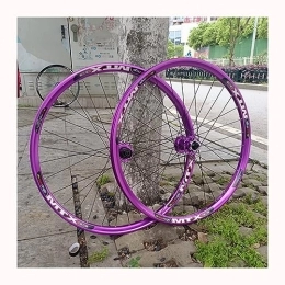OMDHATU Spares 26 / 27.5 Inch Mountain Bike Wheelset Disc Brake Sealed Bearing Support 8-9-10-11-12 Speed Cassette Quick Release Wheel Set Front 100mm Rear 135mm Front / Rear Wheels 32H (Color : Purple, Size : 26inch
