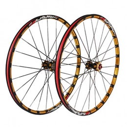 CHICTI Spares 26" / 27.5" Inch Mountain Bike Wheelset Disc Rim Brake Double Wall Quick Release Front 2 Rear 5 Palin With Straight Pull Hub 24 Holes 8 9 10 Speed (Color : A, Size : 26in)