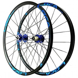 CHICTI Spares 26" / 27.5" Inch Mountain Bike Wheelset Double Wall Alloy Rims Disc Brake MTB QR NBK Sealed Bearing Hubs 6 Pawls 8-12 Speed Cassette 24H (Color : Blue, Size : 26in)