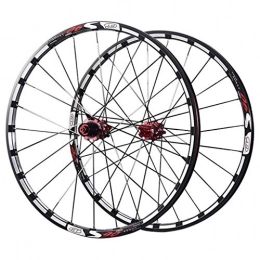 CWYP-MS Mountain Bike Wheel 26 / 27.5 Inch MTB Rear Wheels, Double Wall Aluminum Alloy Bicycle Wheel Disc Brake 24 Hole Hybrid / Mountain Rim 11 Speed (Color : Red, Size : 27.5inch)