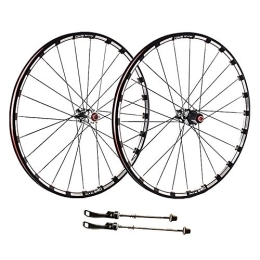 CHUDAN Spares 26 / 27.5 Inches Bicycle Wheelset Rear Wheel, Carbon Fiber Hub Double Cycling Wheels MTB Disc Brake Wheelset Fast Release 9-11 Speed Sealed Bearings 24H, Black, 27.5in