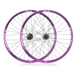 DFNBVDRR Mountain Bike Wheel 26 / 27.5'' Mountain Bike Wheelset Aluminum Alloy Rim Thru Axle Disc Brake Front And Rear Wheels 32H Hub For 8 9 10 11 12 Speed (Color : Svart, Size : 27.5IN)