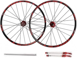 WYN Mountain Bike Wheel 26" 27.5" Wheel Mountain Bike Double Wall Rim Set Disc Rim Brake 7 8 9 10 11speed Sealed Bearings Hub (Color : Red, Size : 27.5inch)