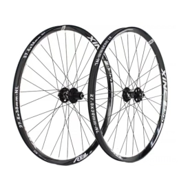 DFNBVDRR Mountain Bike Wheel 26 / 27.5in Mountain Bike Wheelset Aluminum Alloy Rim Quick Release / Thru Axle Disc Brake Wheels For 9 10 11 12 Speed (Color : Svart, Size : 27.5IN)