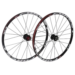 ZFF Spares 26 27.5inch MTB Wheelset Ultralight Aluminum Alloy Double Wall Rim Mountain Bike Wheel Disc Brake Quick Release 7 / 8 / 9 / 10 / 11speed 24 Holes 1790g (Color : Svart, Size : 26'')