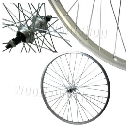 WHS Mountain Bike Wheel 26" Alloy Mountain Bike REAR Bolt Wheel Screw On Black Rim Silver hub TWR943BK