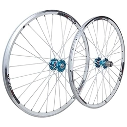 AWJ Spares 26" Alloy Mountain Bike Wheel, 32H Double Wall Bicycle Rims Disc V- Brake Quick Release Front 2 Rear 4 Palin 8 9 10 Speed Wheel