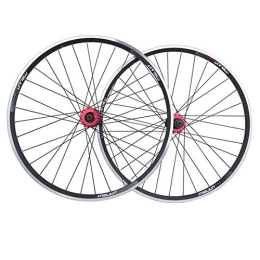 KANGXYSQ Mountain Bike Wheel 26 Bike Wheelset, Double Wall MTB Rim Quick Release V / disc Brake Mountain Cycling Wheel 32 Hole 7 8 9 10 11 Speed (Color : Black)
