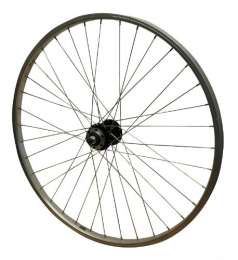 Trinity B2B Mountain Bike Wheel 26" FRONT Bolted Quando Black 6 Bolt Disc Hub and Silver Rim MTB Bike Wheel