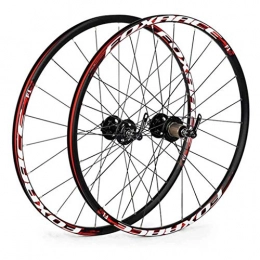 Cuthf Spares 26 in Bicycle Wheelset Hybrid Mountain Bike Wheels Double Wall MTB Rim Disc Brake Ultralight Carbon Fiber Quick Release 24H 9 / 10 / 11 Speed, A, 26