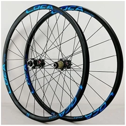 VPPV Mountain Bike Wheel 26 Inch 27.5" 29 er Mountain Bike Wheelset, Disc Brake Aluminum Alloy MTB Cycling Wheels Schrader Valve for 7 / 8 / 9 / 10 / 11 Speed (Color : Blue, Size : 26 inch)