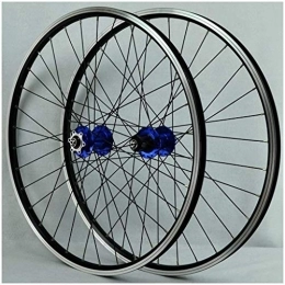 HYLH Mountain Bike Wheel 26 Inch Bike V-Brake Wheelset, Double Wall Aluminum Alloy MTB Cycling Rim Disc Brake Quick Release 32 Hole 7 8 9 10 Speed Disc