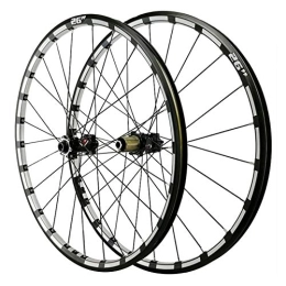HCZS Spares 26 Inch Cycling Wheels, Aluminum Alloy 24 Holes Straight Pull 4 Bearing Disc Brake Wheel Mountain Bike Cycling Wheelsets