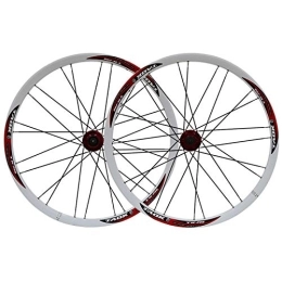 CHICTI Spares 26 Inch Mountain Bike Bicycle Wheels Double Layer Alloy Rim Tires 1.5-2.1" 7 8 9 Speed Disc Brake Quick Release 24H (Color : A)