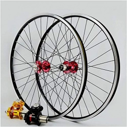 ZLJ Mountain Bike Wheel 26 inch Mountain Bike Bicycle Wheels Double Wall Aluminum Alloy Disc / V-Brake Cycling QR Rim Front 2 Rear 4 Palin 7 8 9 10 11 Speed (Color: C)
