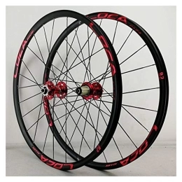 NEZIAN Spares 26 Inch Mountain Bike Bicycle Wheels Double Wall Ultra-Light Alloy Rim Cassette Hub Sealed Bearing Disc Brake 6 Pawl QR 8-12 Speed 24H (Color : A)