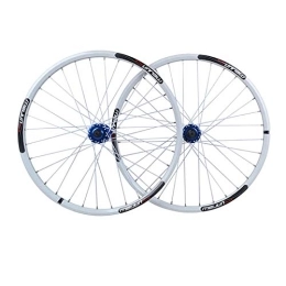 ZFF Mountain Bike Wheel 26 Inch Mountain Bike Disc Brake Wheelset Bicycle Wheel Aluminum Alloy Quick Release 7 / 8 / 9 / 10 / 11 / 12 Speed Flywheel 32 Hole (Color : White)