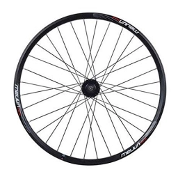 26 Inch Mountain Bike Rear Wheel Quick Release V/disc Brake Cycling Wheels Spin Fly Wheels Double Wall Aluminum Rim 32 Hole (Black 26inch)