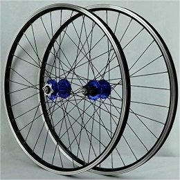 InLiMa Mountain Bike Wheel 26 Inch Mountain Bike Wheel Set, Bearing Disc V-ring, Jiuyupeilin Disc Brake Wheel Rim, Hybrid 11 Speed Wheels (Color : Blue)