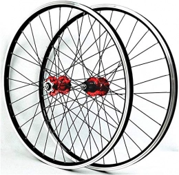 ZLJ Spares 26 inch Mountain Bike Wheels Double Wall Aluminum Alloy Disc / V-Brake Cycling Bicycle Wheels Front 2 Rear 4 Palin 32 Holes 7-11 Speed Freewheel (Color: A)