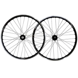 KANGXYSQ Spares 26 Inch Mountain Bike Wheelset Bicycle Wheel 2 Palin Quick Release 32 Hole Disc Brake / V Brake Hub Double Wall MTB Rim 8, 9, 10 Speed (Color : Black Hub)