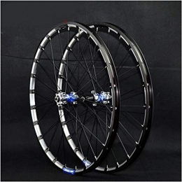 ZLJ Mountain Bike Wheel 26 inch mountain bike wheelset disc brake 7-12 speed 4 hub with Palin quick release bearing with 24 holes straight pull hub (color: D)