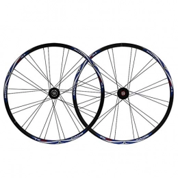 CHICTI Spares 26 Inch Mountain Bike Wheelset Double Layer Alloy Rim 7 8 9 Speed Disc Brake Quick Release With Hub 24 / 28 Holes (Color : C)