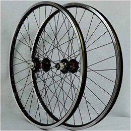 ZLJ Spares 26 Inch Mountain Bike Wheelset Double Wall Alloy Rim Disc / V-Brake Front 2 Rear 4 Palin Quick Release for 7 / 8 / 9 / 10 / 11 Speed Freewheel Set (Color: B)