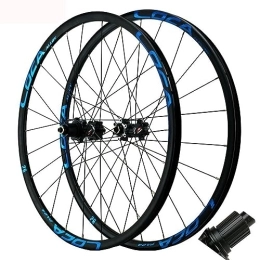 OMDHATU Spares 26 Inch Mountain Bike Wheelset Ultra-light Rims Made Of Aluminum Disc Brake Sealed Bearing Hubs Support 12 Speed Cassette QR Wheel Set (Color : Blue)