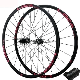 OMDHATU Spares 26 Inch Mountain Bike Wheelset Ultra-light Rims Made Of Aluminum Disc Brake Sealed Bearing Hubs Support 12 Speed Cassette QR Wheel Set (Color : Red)