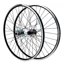 OMDHATU Mountain Bike Wheel 26 Inch Mountain Bike Wheelset V-brake Disc Brake Dual-purpose Rims Sealed Bearing Hubs Support 8-12 Speed Cassette Quick Release Wheel Set (Color : E)