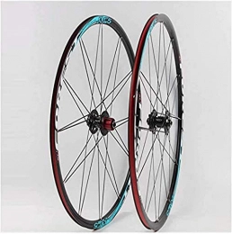 ZLJ Spares 26 inch MTB Bicycle Wheels, Double Wall Front Rear Wheel Mountain Bike Wheelset Quick Release Disc Brake 8 9 Palin 10 Speed 24H Bearings