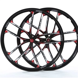 XHEEB Mountain Bike Wheel 26 Inch MTB Bike Wheel Bicycle Wheel , Double-Layer Magnesium Alloy Rim / Suitable For 26”*1.75-2.125 Tires / Mountain Bike 8-9-10 Speed / Quick Release / Disc Brake