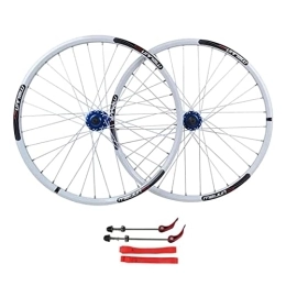 AWJ Spares 26 Inch MTB Bike Wheelset, 32H Disc Brake Cycling Wheels Double Wall Alloy Rim QR for Cassette Hub Bicycle 7-10 Speed Wheel