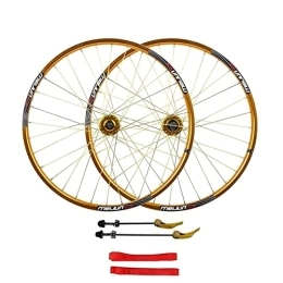 AWJ Spares 26 Inch MTB Cycling Wheels Mountain Bike Wheelset, 32H Alloy Double Wall Rim Disc Brake Quick Release Compatible 7 8 9 10 Speed Wheel