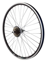 wheelsON Mountain Bike Wheel 26 inch Rear Wheel + 6 speed Freewheel Hybrid / Mountain Bike Black / Silver Spokes 36H