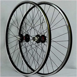 ZLJ Spares 26 inch Wheel Mountain Bike Front and Rear Wheel Disc / V Brake Quick Release Alloy Wheel Front 2 Rear 4 Palin 7-11 Speed QR (Color: C)