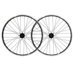 LSRRYD Mountain Bike Wheel 26 Inch Wheel Set MTB Disc / V Brake Mountain Bike Double Wall Rims Quick Release Loose Bead Hubs Cassette Flywheel 32H (Color : Black, Size : 26inch)