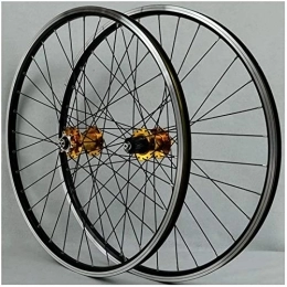 AWJ Spares 26 inches MTB Bicycle Wheel, disc / V Brake Double-Walled Aluminum Alloy Wheel Driving 32-Hole Rim Cassette 7 / 8 / 9 / 10 Speed Wheel