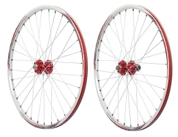 KANGXYSQ Spares 26"mountain Bike Disc Brake Wheelset MTB Wheel Set Rim Front 2+rear 4 Sealed Bearing Hubs Aluminum Bike Wheels Hubs F / R 100 / 135mm QR (Color : White)